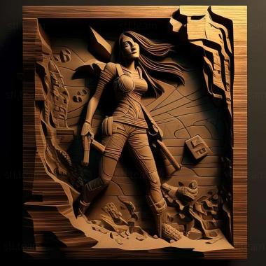 3D model Lara Croft Go game (STL)